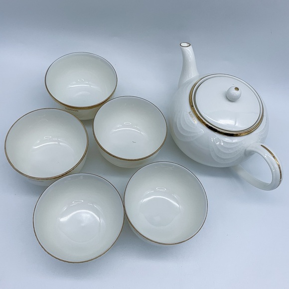6-Pcs Lanvin Paris Teapot & Cup Set - Picture 4 of 12